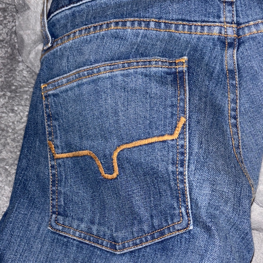 Kimes Ranch Blue Boot Cut flare Jeans with Longhorn Embroidery